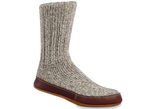 Acorn Grey Ragg Wool - Slipper Socks